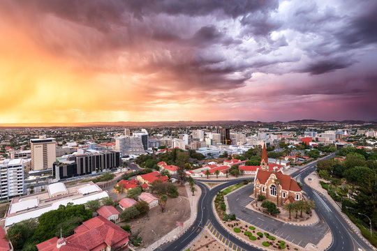 Windhoek landscape in Namibia